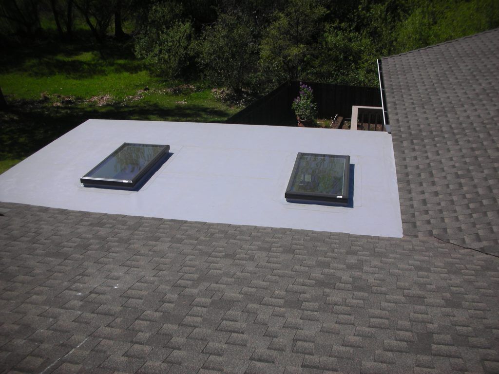 Skylights on a residential roof