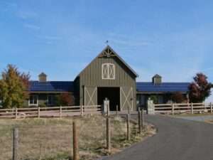 Solar panels on roof