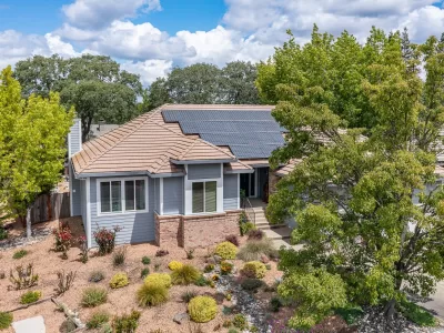Home with Solar Panels on Roof