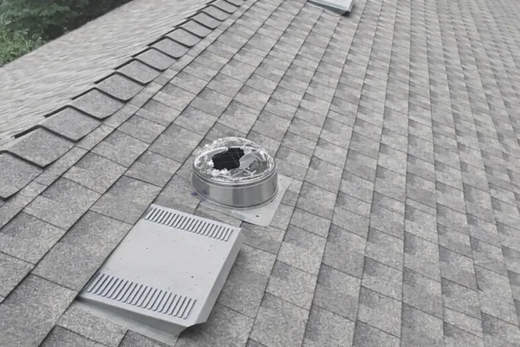 Broken sun tunnel on a residential home in  Rancho Concord