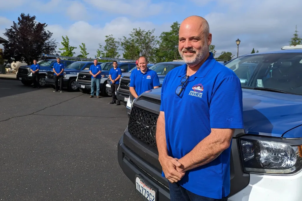 Straight Line Roofing team