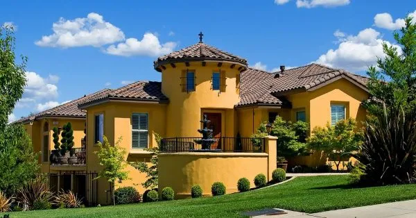 Spanish style home in Sacramento with new tile roof installation