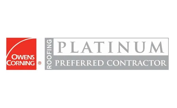 Owens Corning  Platinum preferred roofing contractor logo
