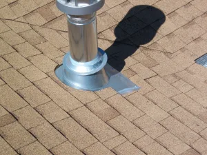 Roof Flashing in Sacramento on Residential home with brown shingles