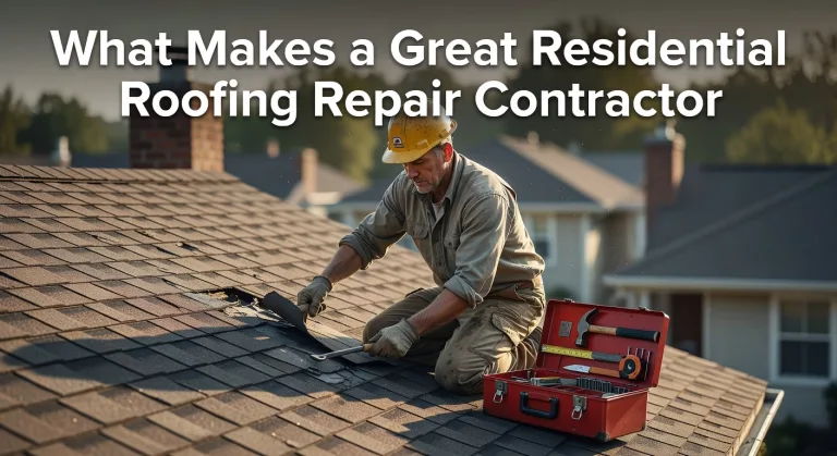 What Makes a Great Residential Roofing Repair Contractor